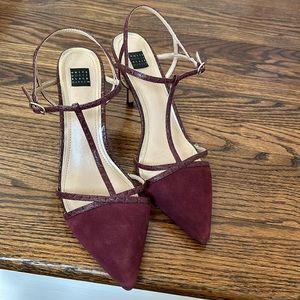 WHBM holly port strappy mid heel